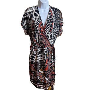Cato established 1946 multicolored faux wrap dress size M
